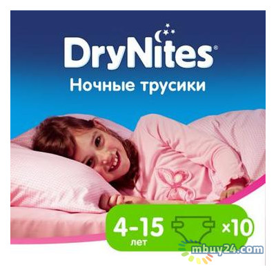 Підгузник Huggies DryNites для дівчаток 4-7 років 10 шт (5029053527581) фото №1