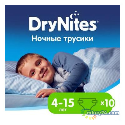 Підгузник Huggies DryNites для хлопчиків 4-7 років 10 шт (5029053527574) фото №1