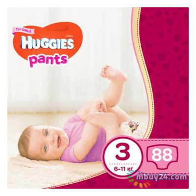 Подгузник Huggies Pants 3 для девочек (6-11 кг) 88 шт (5029053564074) фото №1
