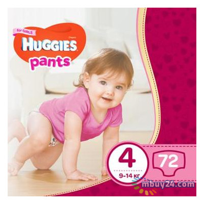 Підгузник Huggies Pants 4 для дівчаток 9-14 кг 72 шт (5029053564098) фото №1
