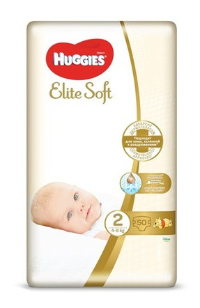 Подгузники Huggies Elite Soft 2 (4-6 кг), 50 шт 547978 фото №1