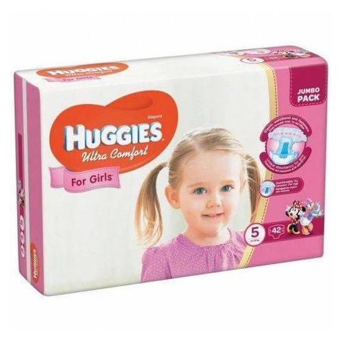 Подгузники Huggies Ultra Comfort 5 для девочек (12-22кг) 42 шт 565392 фото №1