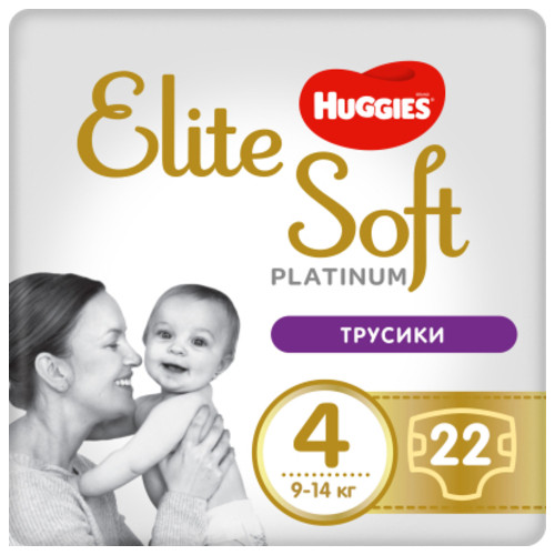 Підгузник Huggies Elite Soft Platinum Pants 4 9-14 кг 22 шт (5029053549187) фото №1