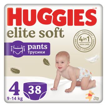 Підгузок Huggies Elite Soft 4 (9-14 кг) Mega 38 шт (5029053549323) фото №1