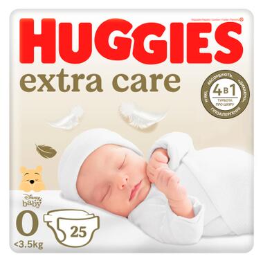 Підгузки Huggies Extra Care 0 (< 3,5 кг) 25шт (5029053548647) фото №1