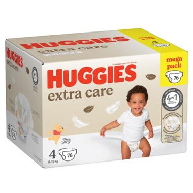Підгузки Huggies Extra Care Size Розмір 4 (8-16 кг) 76 шт (5029053583167) фото №2