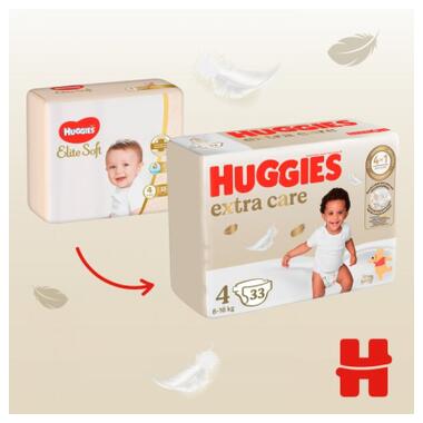 Підгузки Huggies Extra Care Size Розмір 4 (8-16 кг) 76 шт (5029053583167) фото №4