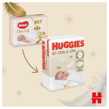 Підгузки Huggies Extra Care Розмір 1 (2-5 кг) 22 шт (5029053583235) фото №3