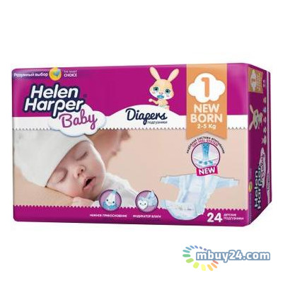 Подгузник Helen Harper Baby Newborn 2-5 кг 24 шт (2310402) фото №1
