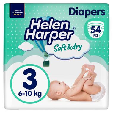 Підгузки Helen Harper Soft&Dry New Midi Розмір 3 (6-10 кг) 54 шт (2316772) фото №1