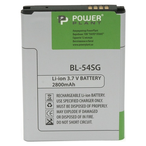 Акумулятор PowerPlant LG BL-54SG (DV00DV6238) фото №1