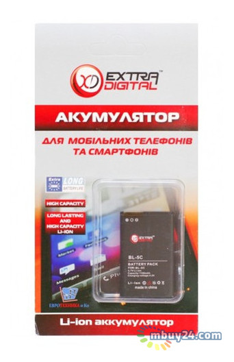 Аккумулятор Extradigital для Nokia BL-5C 1100 mAh (BMN6274) фото №3