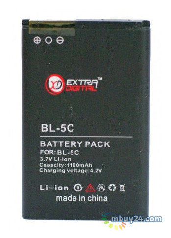 Аккумулятор Extradigital для Nokia BL-5C 1100 mAh (BMN6274) фото №1