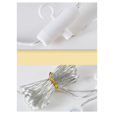 Гірлянда світлодіодна штора водоспад з гачком USB 300 LED 14056 3х3 м жовта фото №6