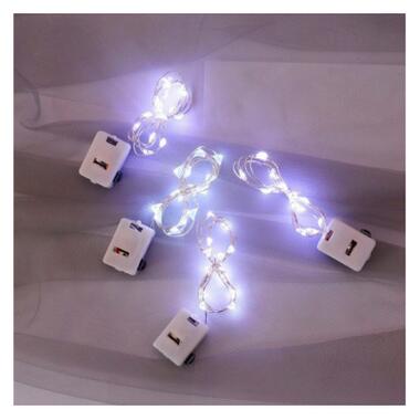 Гирлянда Voltronic White, 20 LED, 1 режим, 3 м, прозрачная, 3?АА (Garl-20LED-3m-W) фото №1