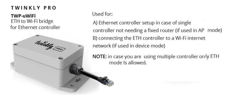 Міст Twinkly Pro Ethernet to Wifi, IP65, Білий (TWP-UWIFI) фото №1