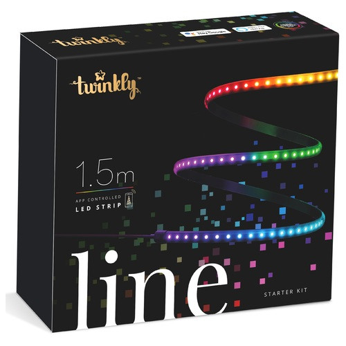 Гірлянда Twinkly Line RGB 100 підсвічування Gen II IP20 довжина 15м кабель чорний (TWL100STW-BEU) фото №1