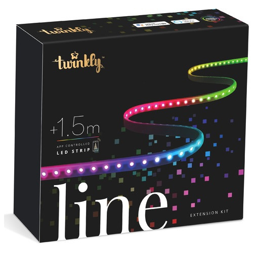 Гірлянда Twinkly Line RGB подовжувач TWL100STW-BEU 15м Gen II IP20 кабель чорний (TWL100ADP-B) фото №1