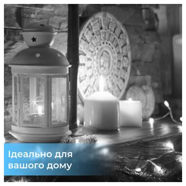 Гірлянда кінський хвіст Роса 10 ниток на 200 LED лампочок світлодіодна мідний провід 2 м по 20 діодів Білий (1733011W) фото №5