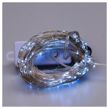 Гірлянда кінський хвіст Роса 10 ниток на 200 LED лампочок світлодіодна мідний провід 2 м по 20 діодів Білий (1733011W) фото №7