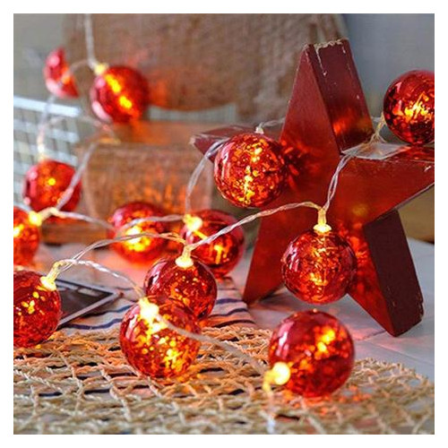 Світлодіодна гірлянда ColorWay Christmas lights ball 6 см (CW-MC-LB10U) 10LED 1.5м USB фото №1