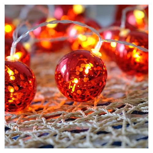 Світлодіодна гірлянда ColorWay Christmas lights ball 6 см (CW-MC-LB10U) 10LED 1.5м USB фото №5