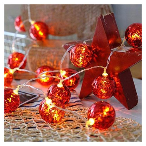 Світлодіодна гірлянда ColorWay Christmas lights ball 6 см (CW-MC-LB20U) 20LED 3м USB фото №1