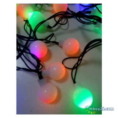 Новогодняя светодиодная гирлянда Lucky Year LED T4 40P Multi шарики фото №2