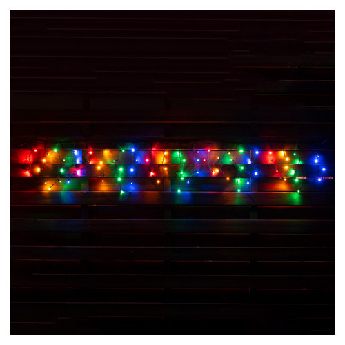 Електрогірлянда-штора LED вулична Yes! Fun 80 ламп IP 65 багатобарвний чорний провід (801168) фото №1