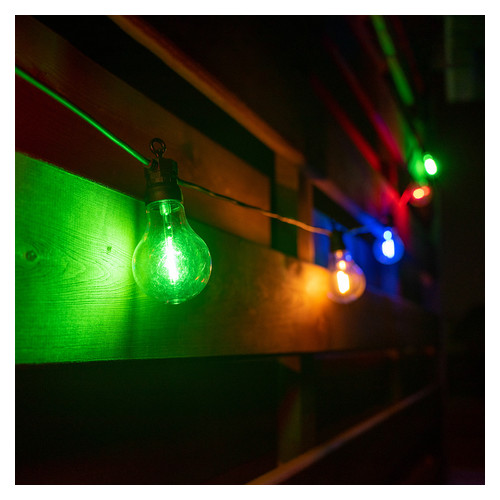 Електрогірлянда-ретро LED вулична Yes! Fun 10 ламп d-60 мм багатобарвна 8 м (801173) фото №1