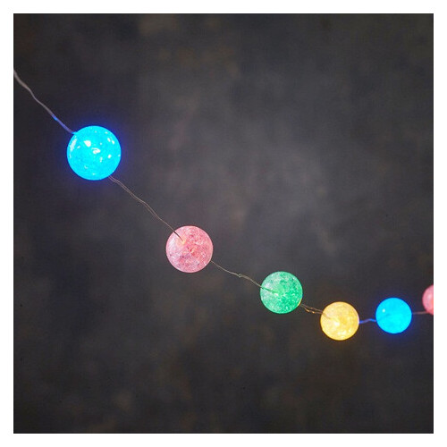 Світлодіодна гірлянда Luca Lighting Перлини 6 м різнокольорові (8718861488814) фото №1
