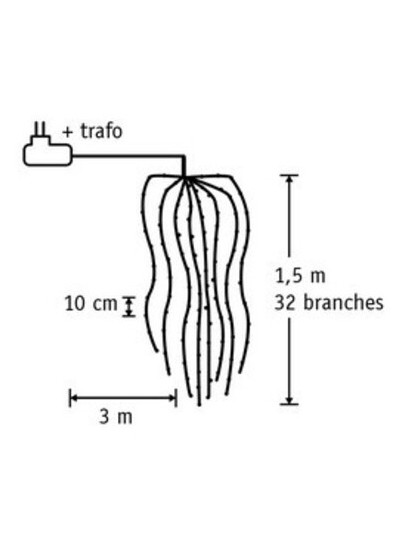 Світлодіодна гірлянда-підвіска Luca Lighting струни, що звисають теплий білий 1.5 м (8718861853551) фото №4
