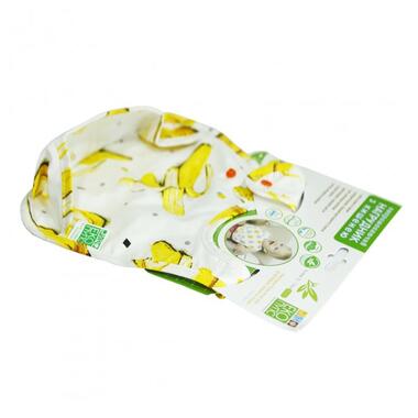 Слинявчик Еко Пупс Eco Cotton Premium 2 непромокаючий з кишенею Банани (EPB-009) фото №2