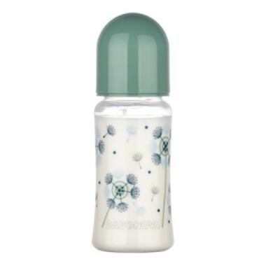 Пляшечка для годування Baby-Nova пластикова Decor Green 300 мл (3966382) фото №1