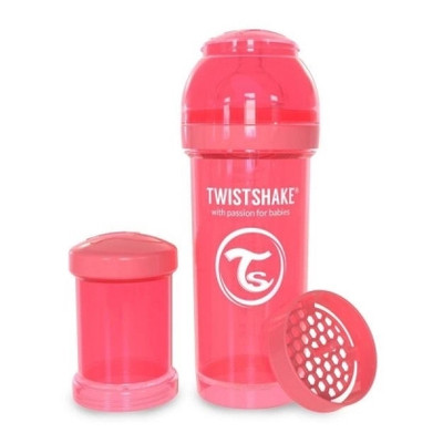 Пляшечка для годування Twistshake персикова 260 мл (78032) фото №1