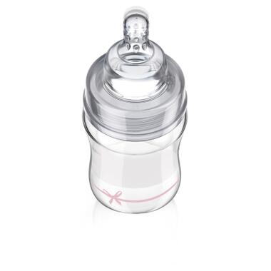 Пляшечка для годування Lovi Diamond Glass Baby Shower скляна 150 мл Рожева (74/104girl) фото №2