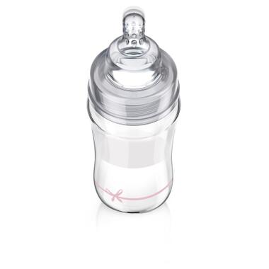 Пляшечка для годування Lovi Diamond Glass Baby Shower скляна 250 мл Рожева (74/204girl) фото №2