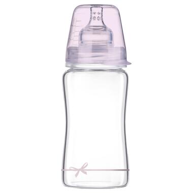 Пляшечка для годування Lovi Diamond Glass Baby Shower скляна 250 мл Рожева (74/204girl) фото №1