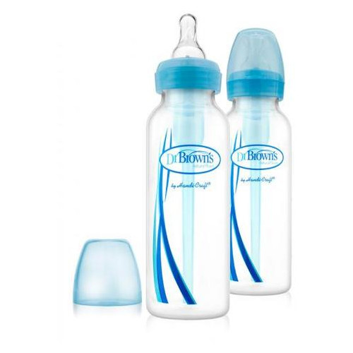 Дитяча пляшечка для годування Dr. Brown's з вузьким шийкою 250 мл колір блакитний 2 шт. в упаковці (SB82405-ESX) фото №1