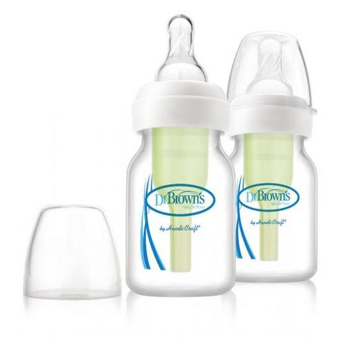Дитяча пляшечка для годування Dr. Brown's з вузьким шийкою 60 мл 2 шт. в упаковці з соскою для недоношених немовлят (SB2200-P3) фото №1