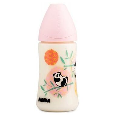 Пляшечка для годування Suavinex Історії панди, 270 мл, рожева (303977) фото №1