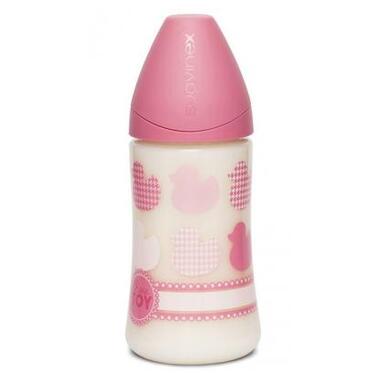 Пляшечка для годування Suavinex Історії малюків 270 мл, розовая (304381) фото №1