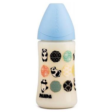 Пляшечка для годування Suavinex Історії панди, 270 мл, блакитна (303976) фото №1