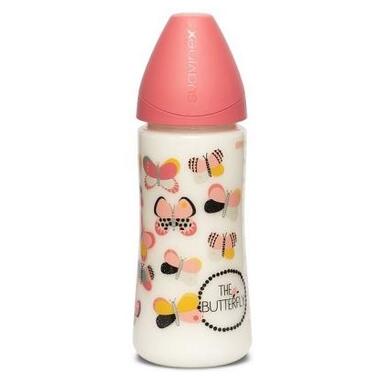 Пляшечка для годування Suavinex Крилаті історії 360 мл рожева (304829) фото №1