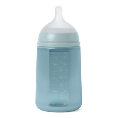 Пляшечка для годування Suavinex Colour Essence силіконова повільний потік 240 мл блакитна (308071) фото №2