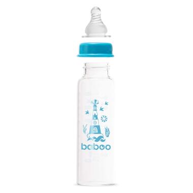 Пляшечка для годування Baboo Скляна антиколікова 240 мл 3+ міс (Marine / синя) (3-119) фото №2