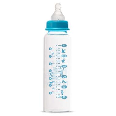 Пляшечка для годування Baboo Скляна антиколікова 240 мл 3+ міс (Marine / синя) (3-119) фото №3