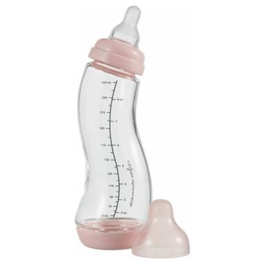 Пляшечка для годування Difrax S-bottle Natural антиколікова силікон 250 мл (736FE Pink) фото №1