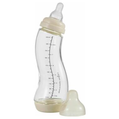 Пляшечка для годування Difrax S-bottle Natural антиколікова силікон 250 мл (736FE Popcorn) фото №1