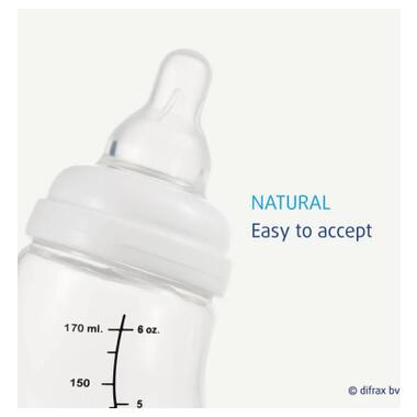 Пляшечка для годування Difrax S-bottle Natural із силіконовою соскою 250 мл (706 Popcorn) фото №5